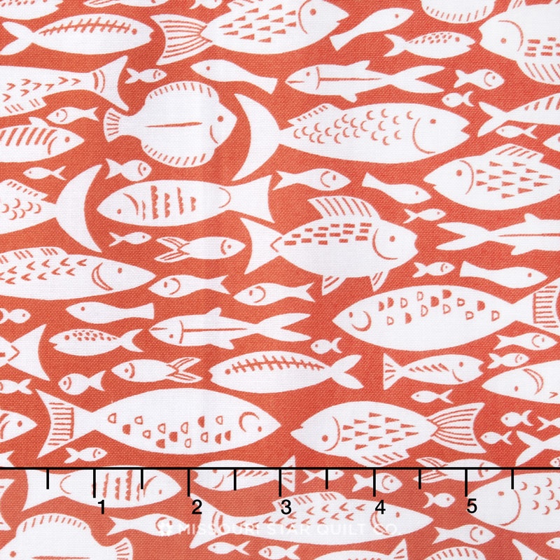 Marina - Fishes Orange Yardage