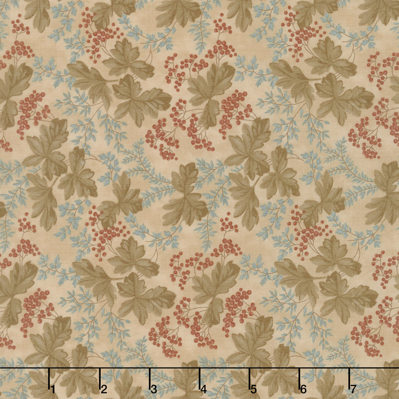 Collection for a Cause - Heritage 10th Anniversary Leaves & Berries Tan Yardage