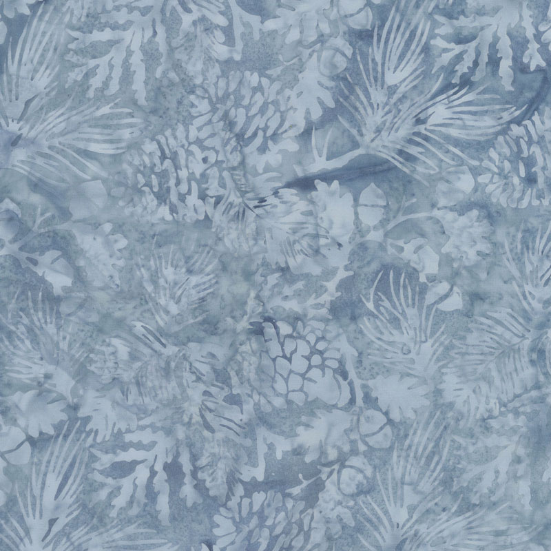 Icicle Batiks - Pine Leaf Chambray Yardage