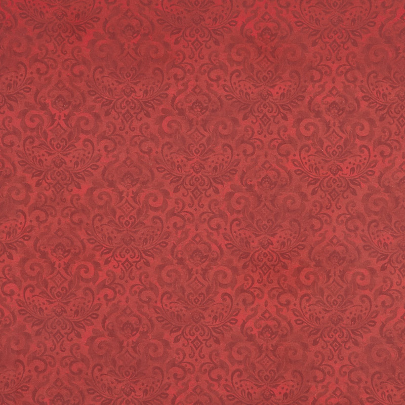 Deck the Halls - Damask Red Yardage