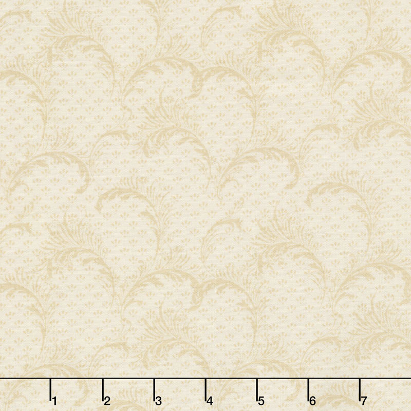 Bricolage - Plumes Ivory Yardage