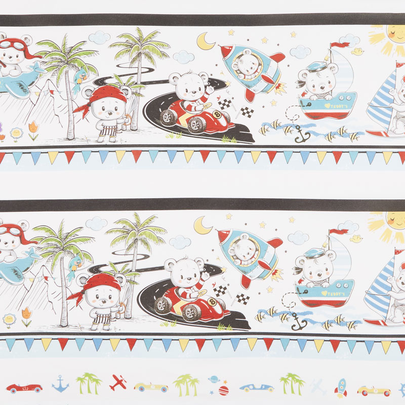 Teddy's Great Adventure! - Adventures Border Stripe Yardage