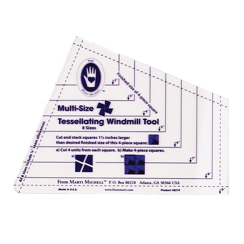 multi size tessellating windmill template marti michell michell