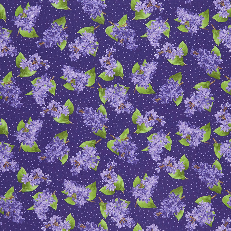 Elizabeth Flowers Purple Yardage Flowerhouse by Debbie Beaves...