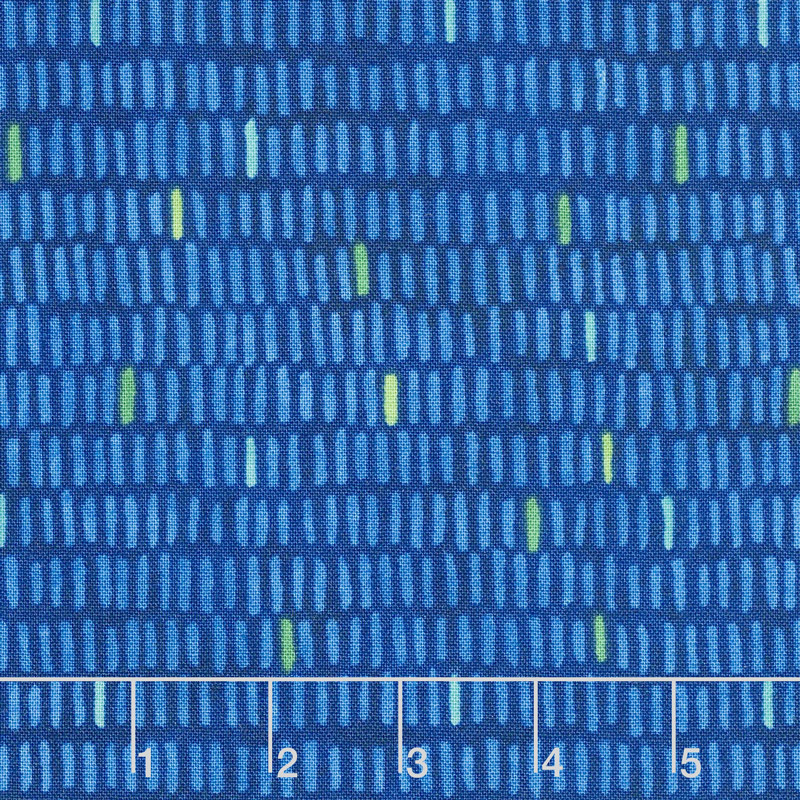 X's and O's - Rainforest Good n' Plenty Indigo Multi Yardage