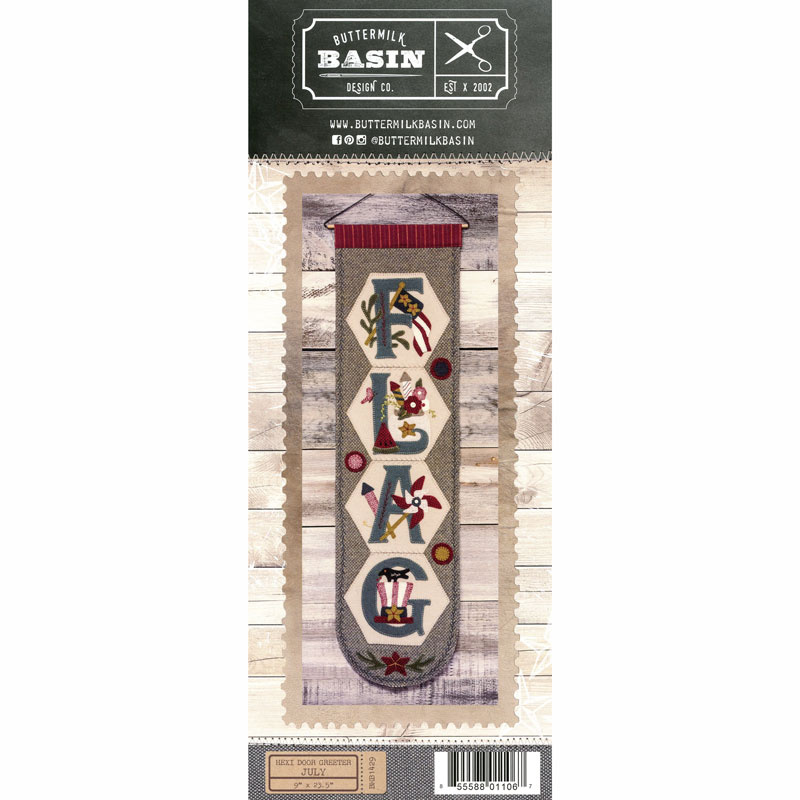 Hexie Door Greeter Pattern - July