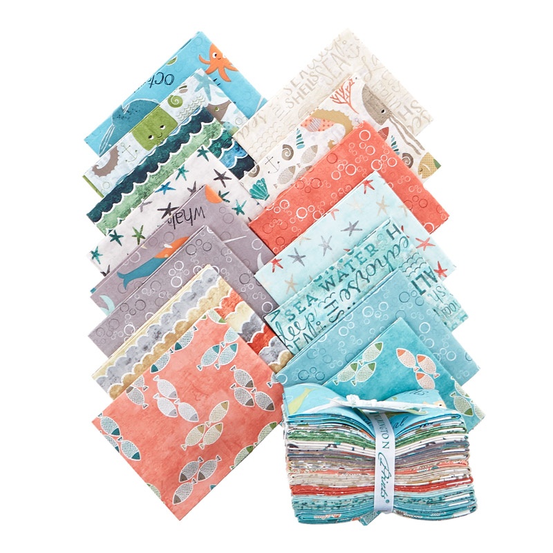 Under the Ocean Blue Fat Quarter Crystals