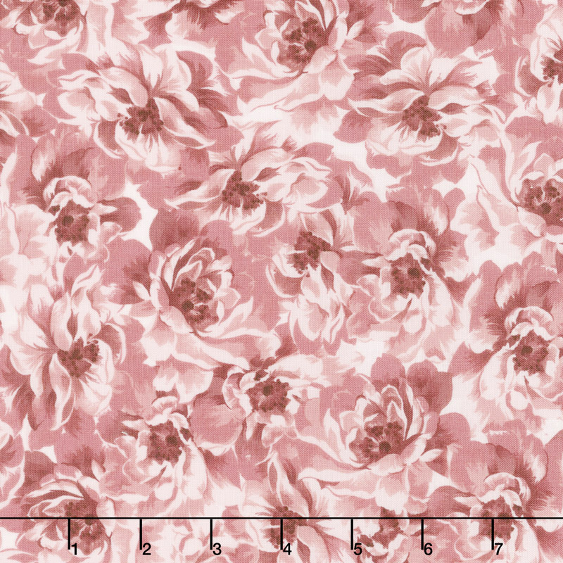 Burgundy & Blush - Full Bloom Pink Yardage