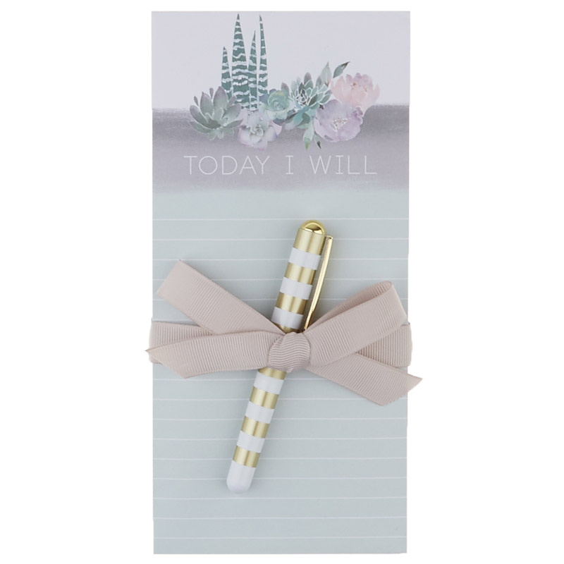 Lovely Garden Cactus Magnetic Listpad with Pen