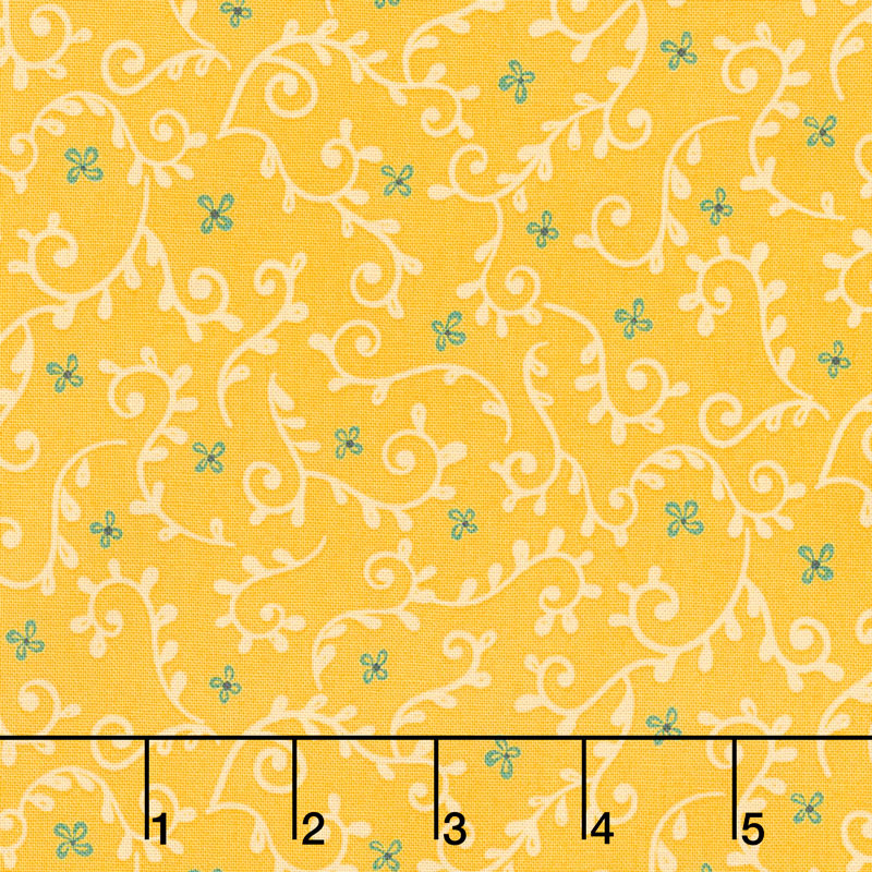 Wildflower Boutique - Vine Yellow Yardage