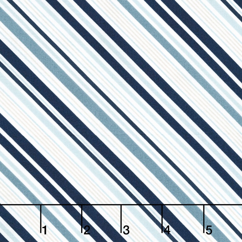 Game Day - Sports Stripes Navy Yardage