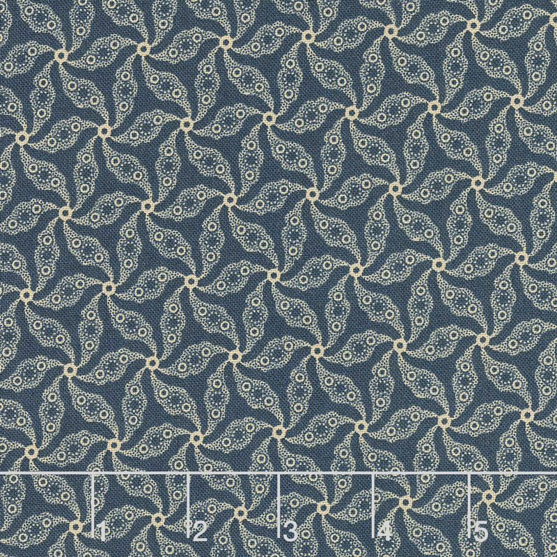 Mrs. Miller's Apprentice - Farmhouse Weathervane Blue Yardage