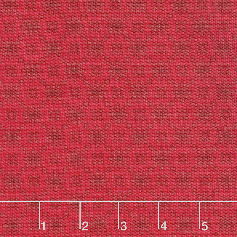 Home Again - Daisy Red Yardage