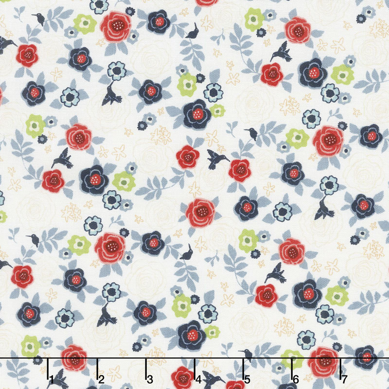 Hedge Rose - Garden Cream Yardage