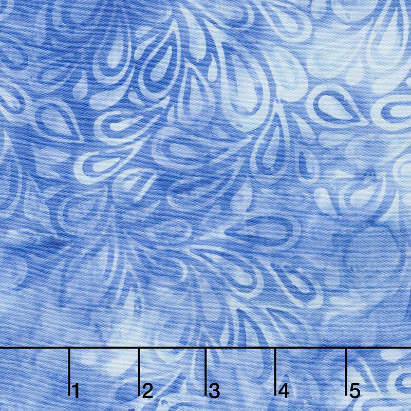 French Blue Batiks - Paisley Drops Sky Yardage