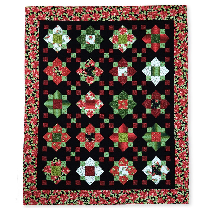 missouri star songbird christmas quatrefoil dark kit missouri star christmas quilt kits