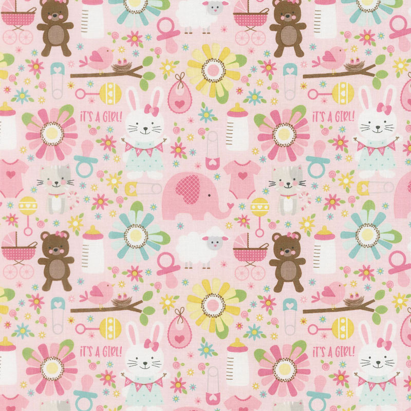 Sweet Baby Girl - Main Pink Yardage