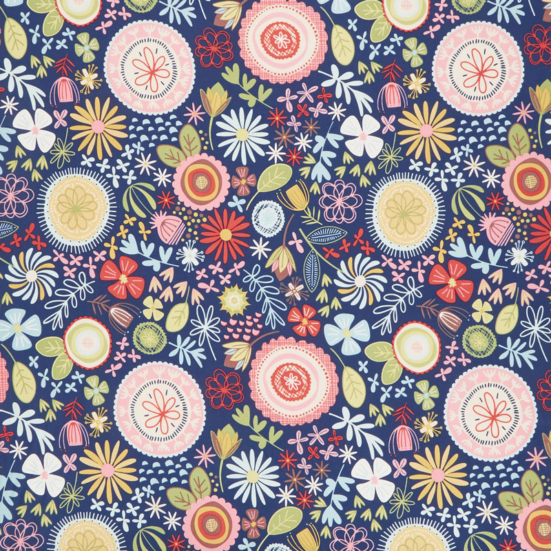 Sew Retro - Main Navy Yardage