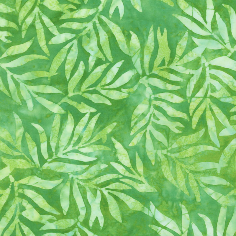 Artisan Batiks - Color Source 8 - Slender Leaves Green Yardage