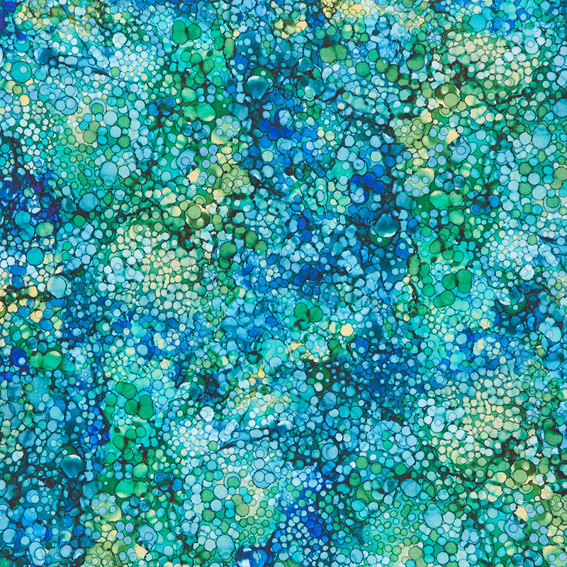 Bliss Bold and Bright - Oasis Peacock Digitally Printed Yardage