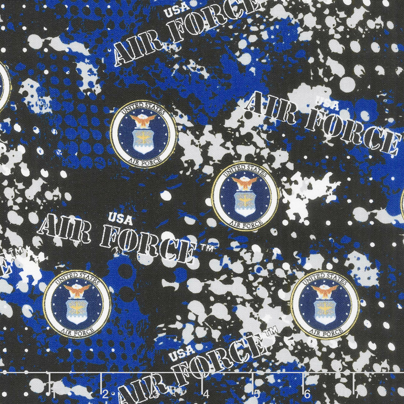 Military - Air Force Camo Black Yardage