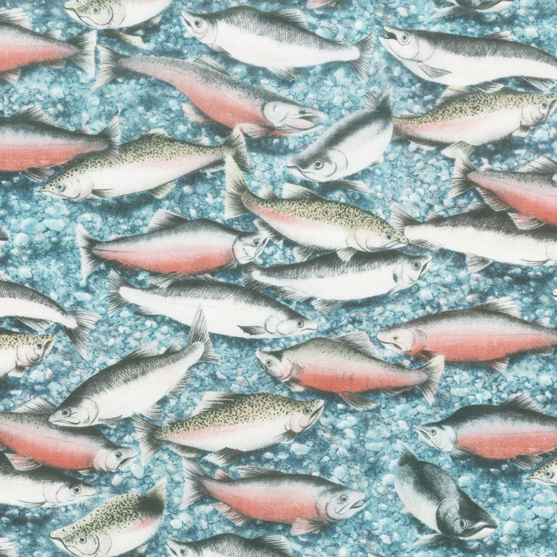 The Last Frontier - Fish Water Digitally Printed Yardage