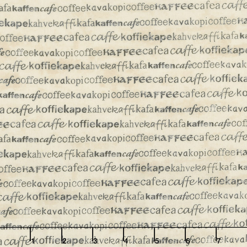 Brew - Language of Coffee Vanilla Bean White Yardage
