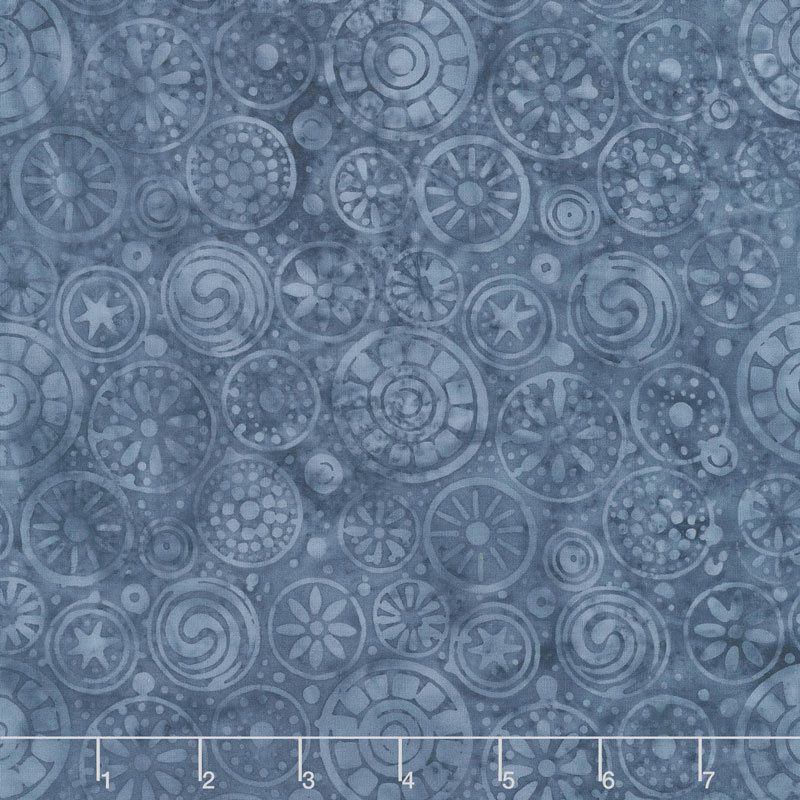 Faded Blue Jeans Batiks - Beads Light Lagoon Yardage