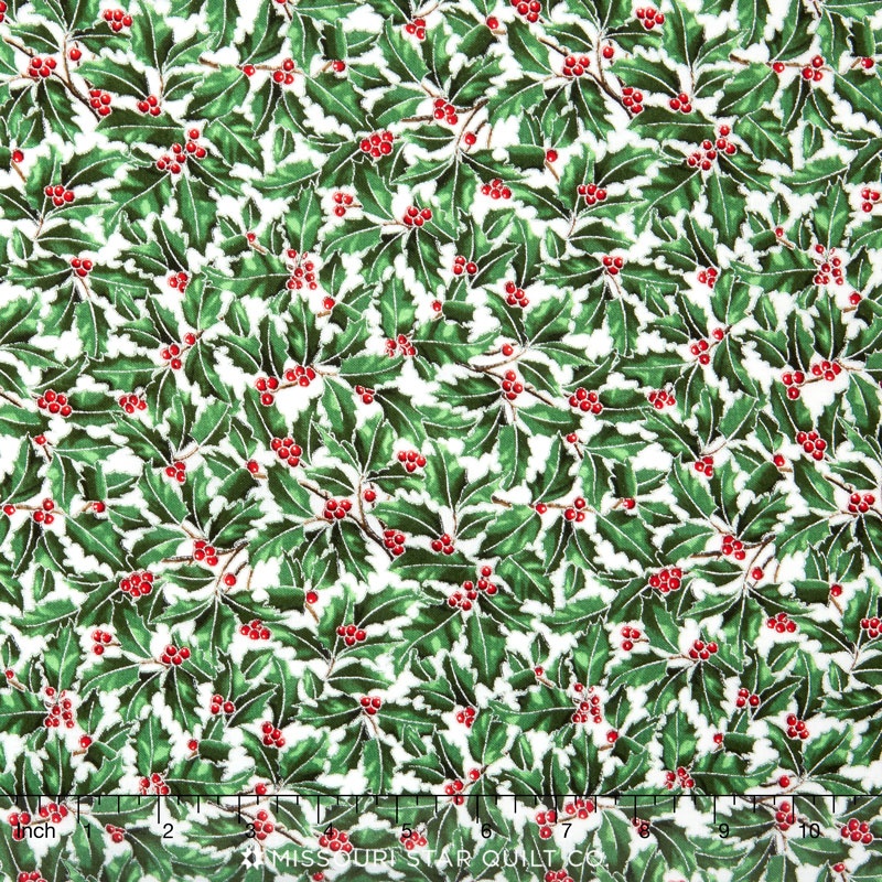 Suite Christmas - Holly Holiday Icicle Metallic Yardage