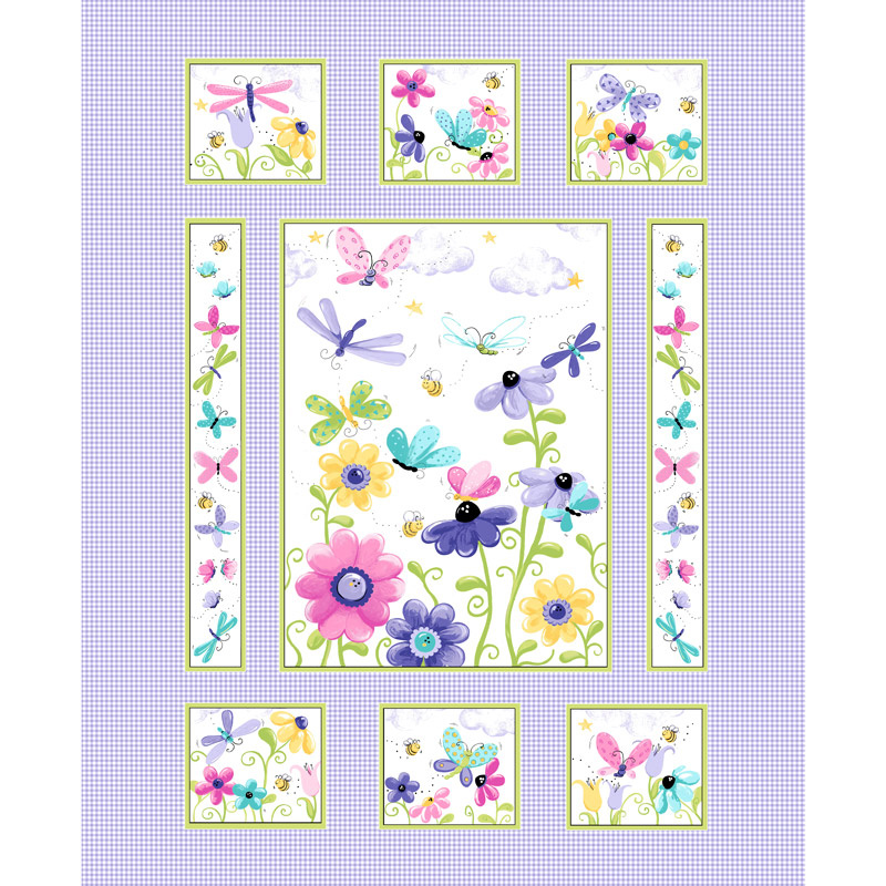 Flutter the Butterfly - Butterfly Quilt Lilac Panel