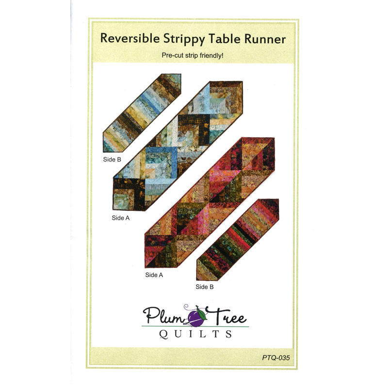 Reversible Strippy Table Runner Pattern Laura Blanchard Plum