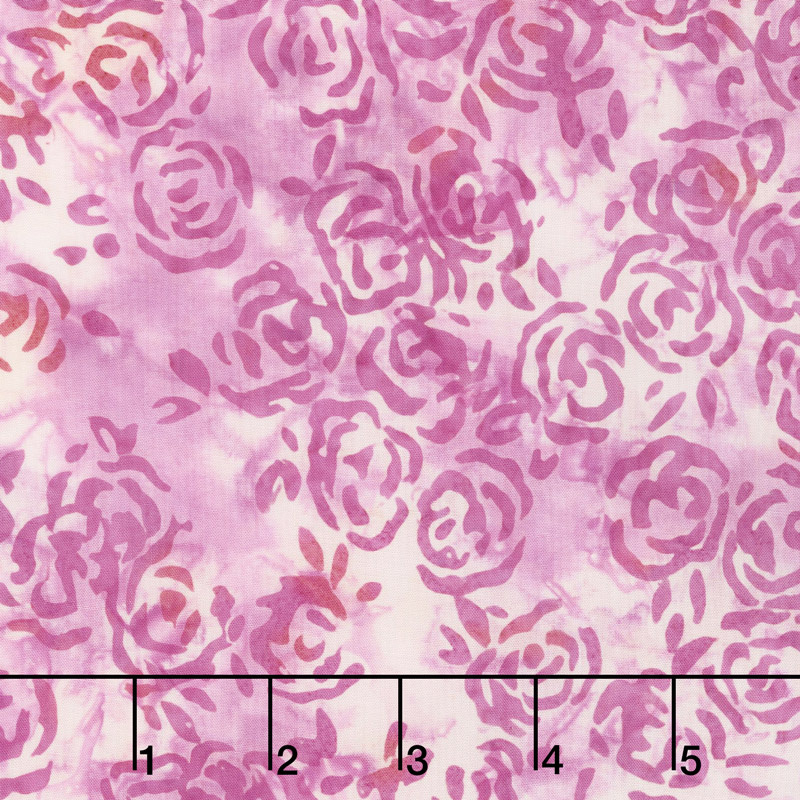 Blossom Batiks - Splash Rosie Posie Rose Yardage