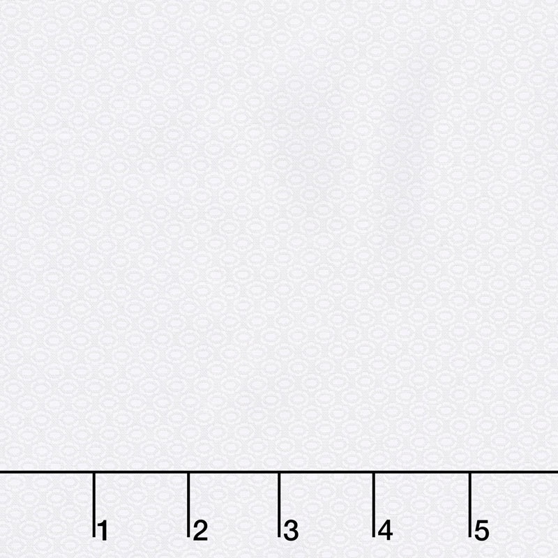 Tone on Tone - White Stitched Circle White Yardage