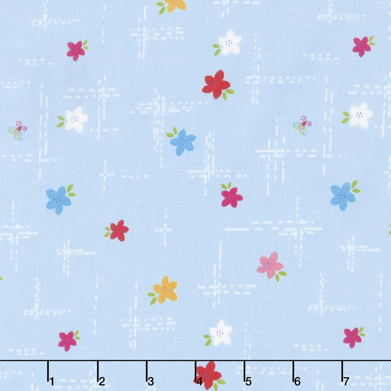 Simply Happy - Dash Blue Yardage