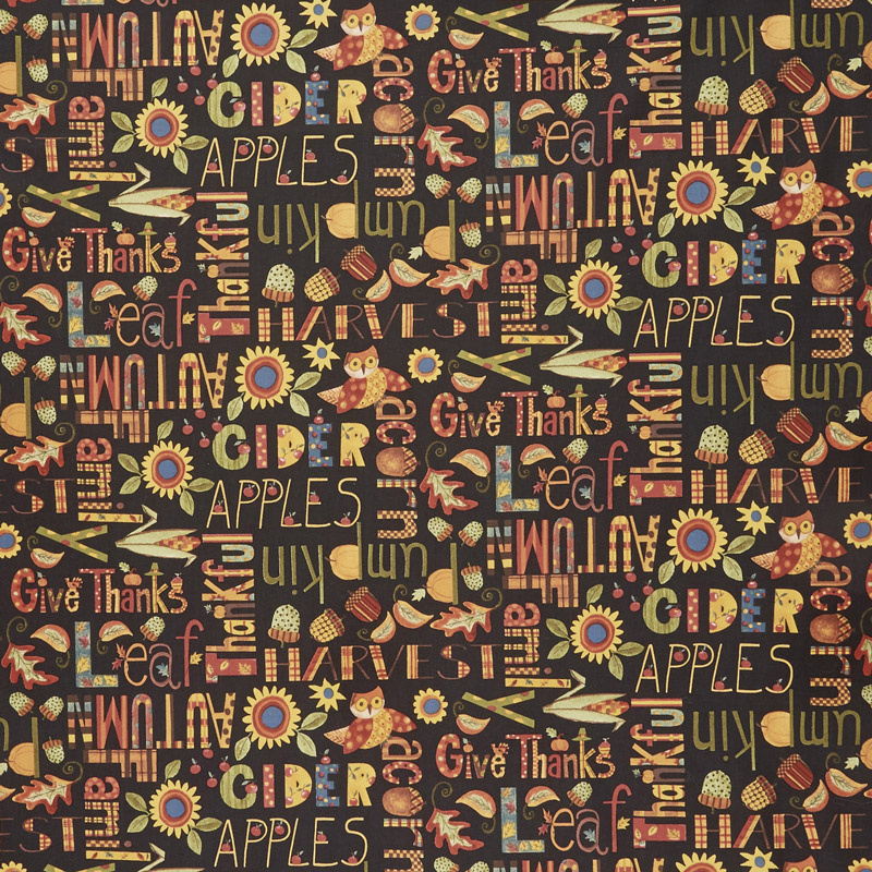 Give Thanks II - Autumn Words Yardage