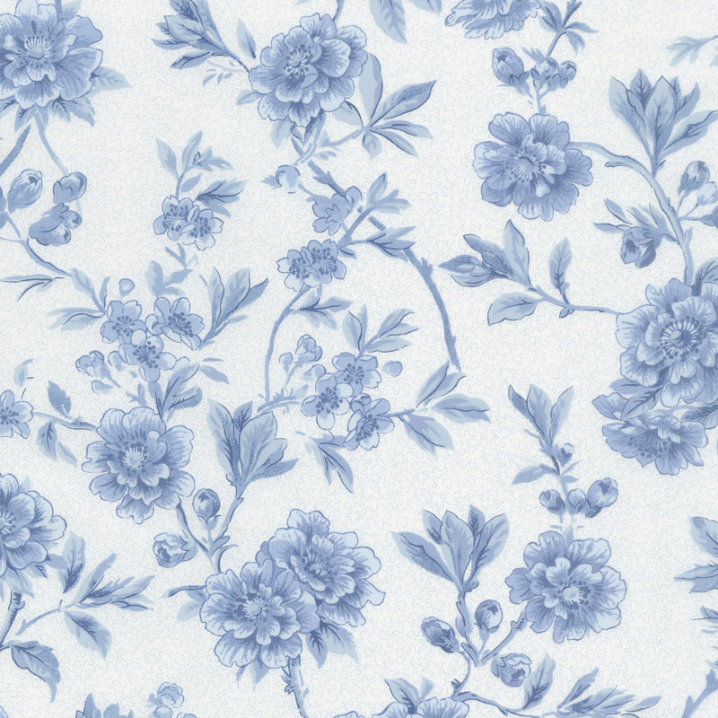 Regency Ballycastle Chintz 18th Century - Maghera Off White English Blue 108