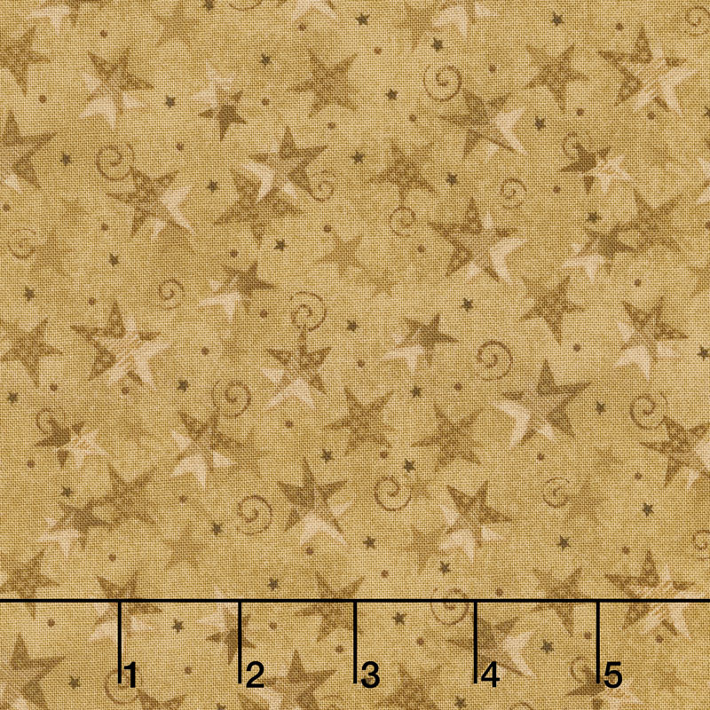 Itty Bitty - Stars Tan Yardage