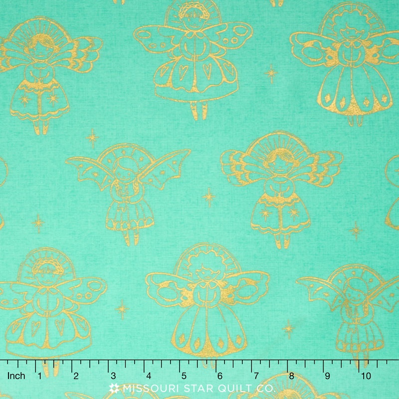Garland - Angels Aqua Metallic Yardage