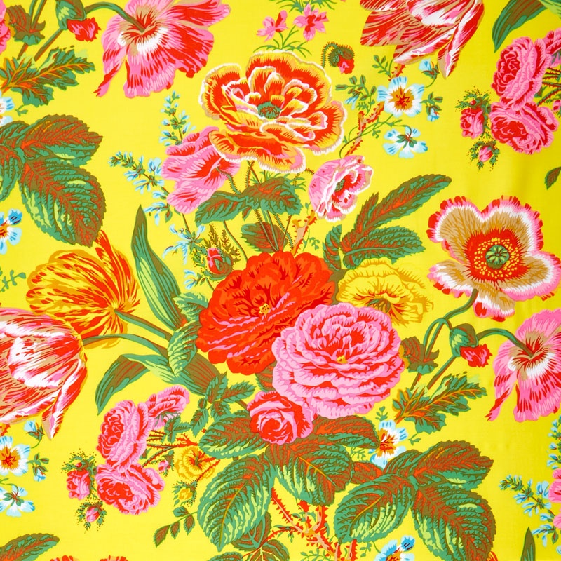 Kaffe Collective Spring 2017 - Sunshine Summer Bouquet Yellow Yardage