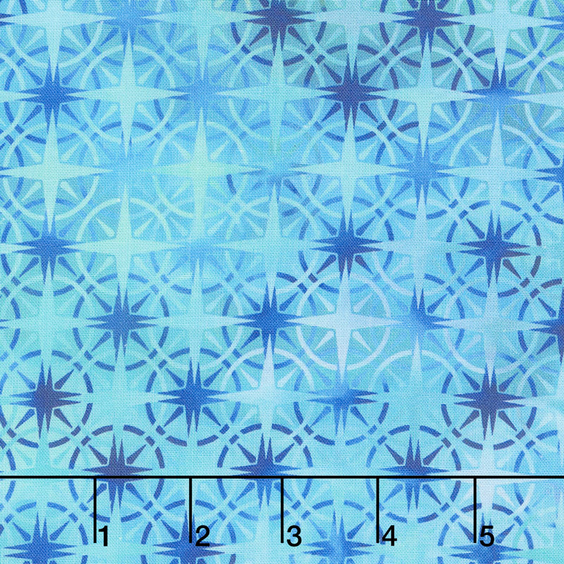 Calypso - Compass Turquoise Digitally Printed Yardage