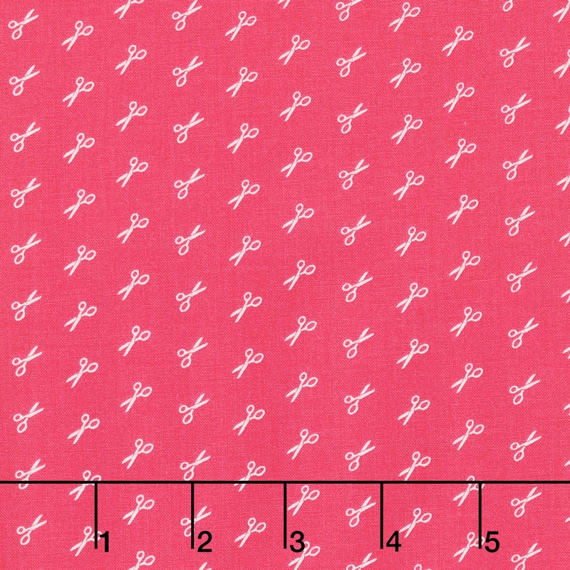 Bee Basics - Scissor Raspberry Yardage