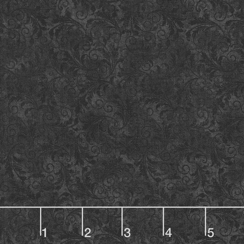 Echo - Tonal Filigree Black Yardage