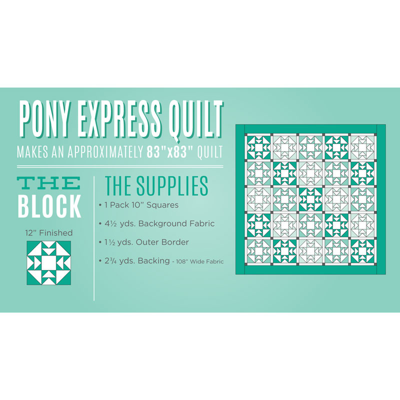Digital Download Pony Express Quilt Pattern by Missouri Star