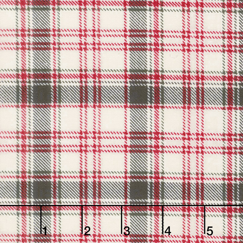Home Sweet Cabin - Plaid Cream Yardage