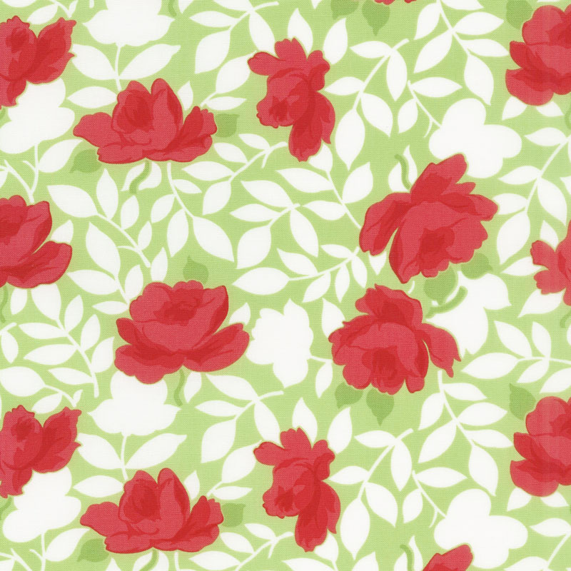 Little Snippets - Vintage Rose Green Yardage