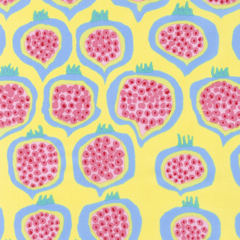 Kaffe Fassett Collective Spring 2018 - Bright Pomegranate Yellow Yardage