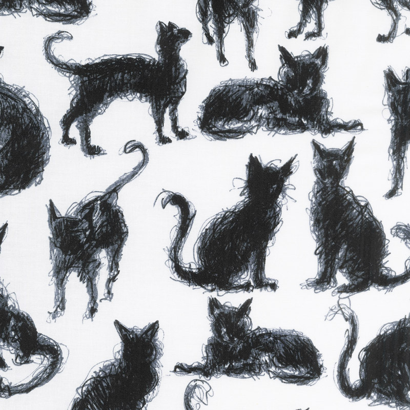 Cats - Furry Cats Milk Yardage