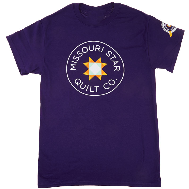 Missouri Star Circle Logo 10th Anniversary Purple Round Neck T-Shirt - Small