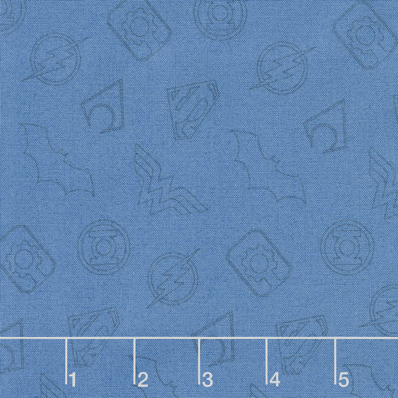 Justice League Activated - Logo Outline in Blue Yardage