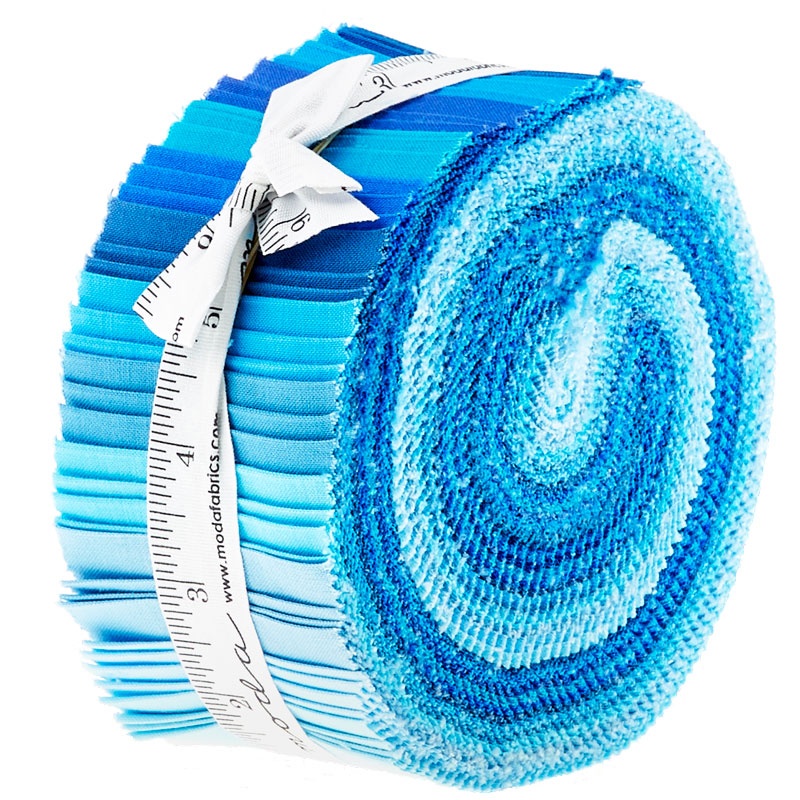 The Colors of Moda Blue Jelly Roll